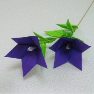 キキョウ ２輪 造花インテリア 立体折り紙のギフト 通販なら 折り花工房 時
