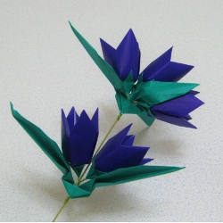 リンドウb 造花インテリア 立体折り紙のギフト 通販なら 折り花工房 時