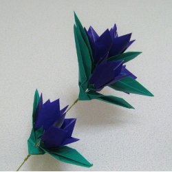 リンドウc 造花インテリア 立体折り紙のギフト 通販なら 折り花工房 時