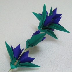 リンドウd 造花インテリア 立体折り紙のギフト 通販なら 折り花工房 時